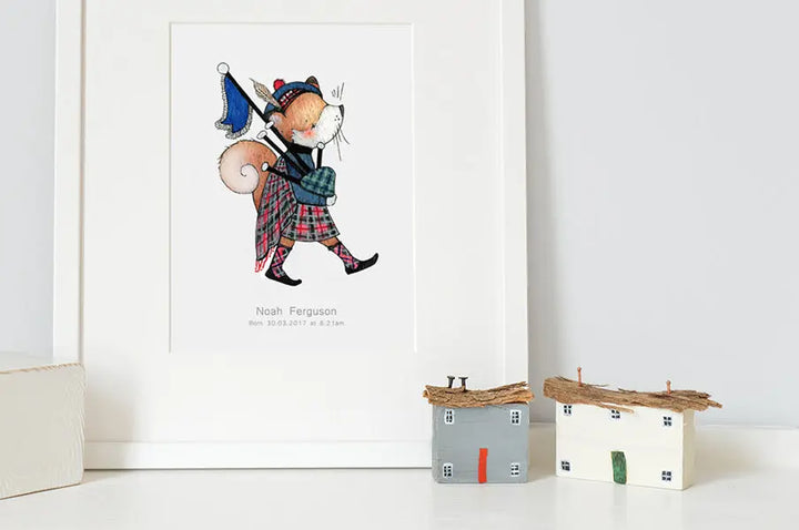 Picture "scottish guard fox"-Nursery art-Daisy & Bump-Blue Almonds-London-South Kensington
