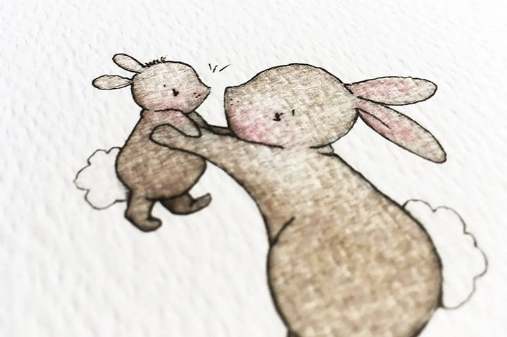 Picture "some bunny loves you"-Nursery art-Daisy & Bump-Blue Almonds-London-South Kensington