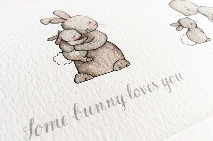 Blue Almonds Ltd Picture "some bunny loves you" Daisy & Bump