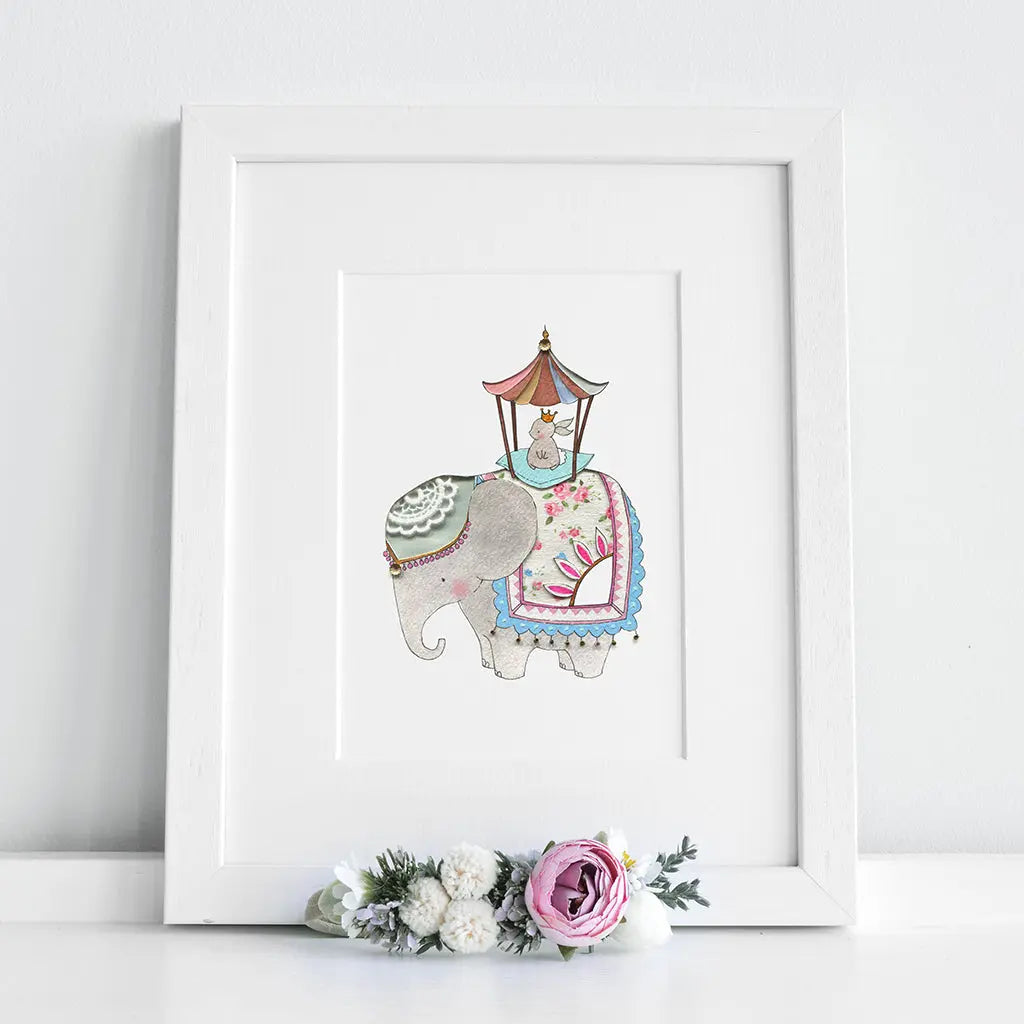 Picture "the royal rabbit"-Nursery art-Daisy & Bump-Blue Almonds-London-South Kensington