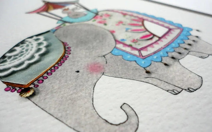 Picture "the royal rabbit"-Nursery art-Daisy & Bump-Blue Almonds-London-South Kensington