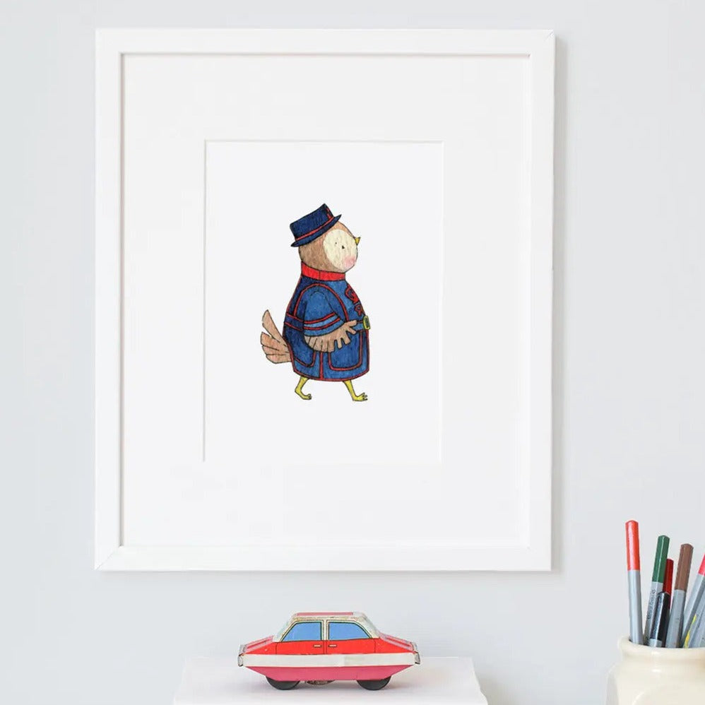 Picture "tower of london guard"-Nursery art-Daisy & Bump-Blue Almonds-London-South Kensington