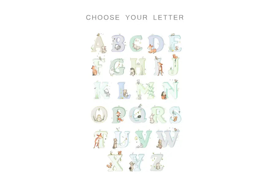 Picture "woodland name" blue-Nursery art-Daisy & Bump-Blue Almonds-London-South Kensington