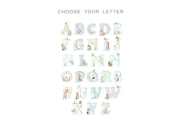Picture "woodland name" blue-Nursery art-Daisy & Bump-Blue Almonds-London-South Kensington