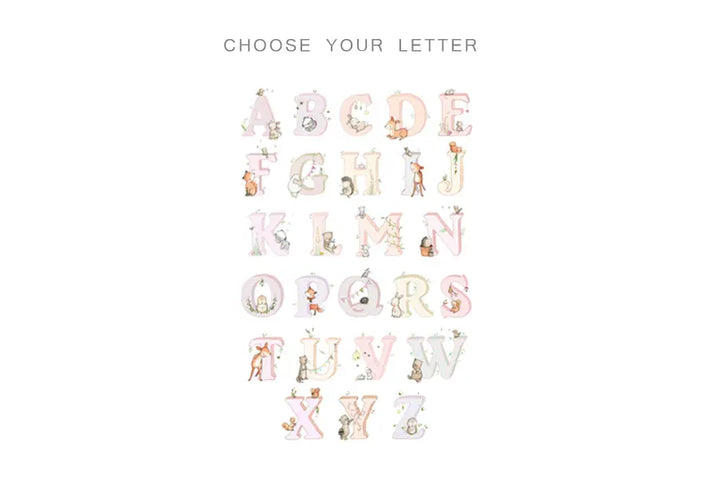 Picture "woodland name" pink-Nursery art-Daisy & Bump-Blue Almonds-London-South Kensington