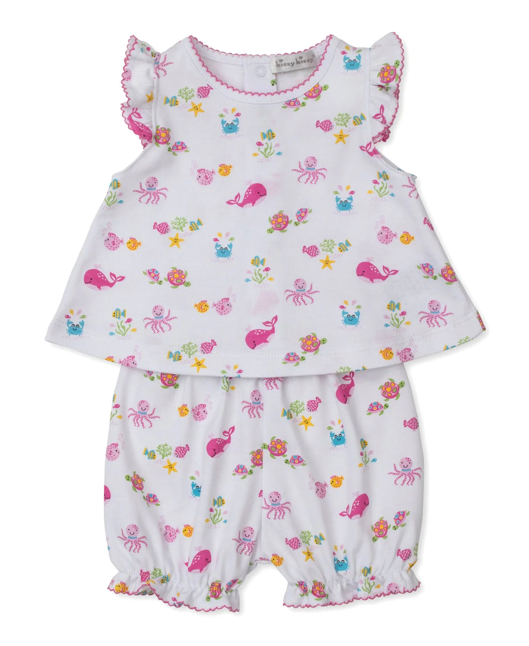 Blue Almonds Ltd Ocean Antics - Sunsuit Set PRT - Multi Pink Kissy Kissy
