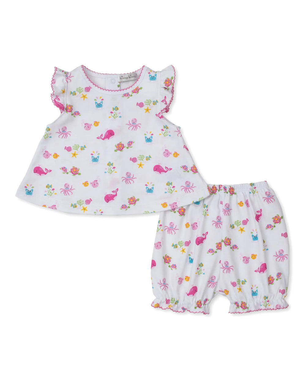 Ocean Antics - Sunsuit Set PRT - Multi Pink