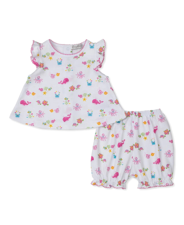 Ocean Antics - Sunsuit Set PRT - Multi Pink