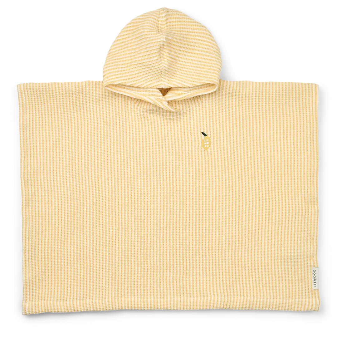 Blue Almonds Ltd Paco Poncho Embroidery - Lemon yellow / creme de la creme - UNISEX LIEWOOD