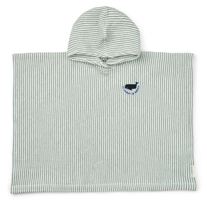 Blue Almonds Ltd Paco Poncho Embroidery - Y/D stripe Peppermint / Creme de la creme - UNISEX LIEWOOD