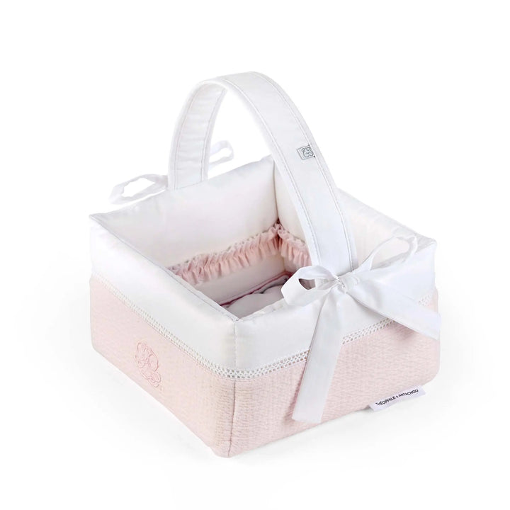 Blue Almonds Ltd Padded Vanity Basket - Cotton Pink Theophile & Patachou