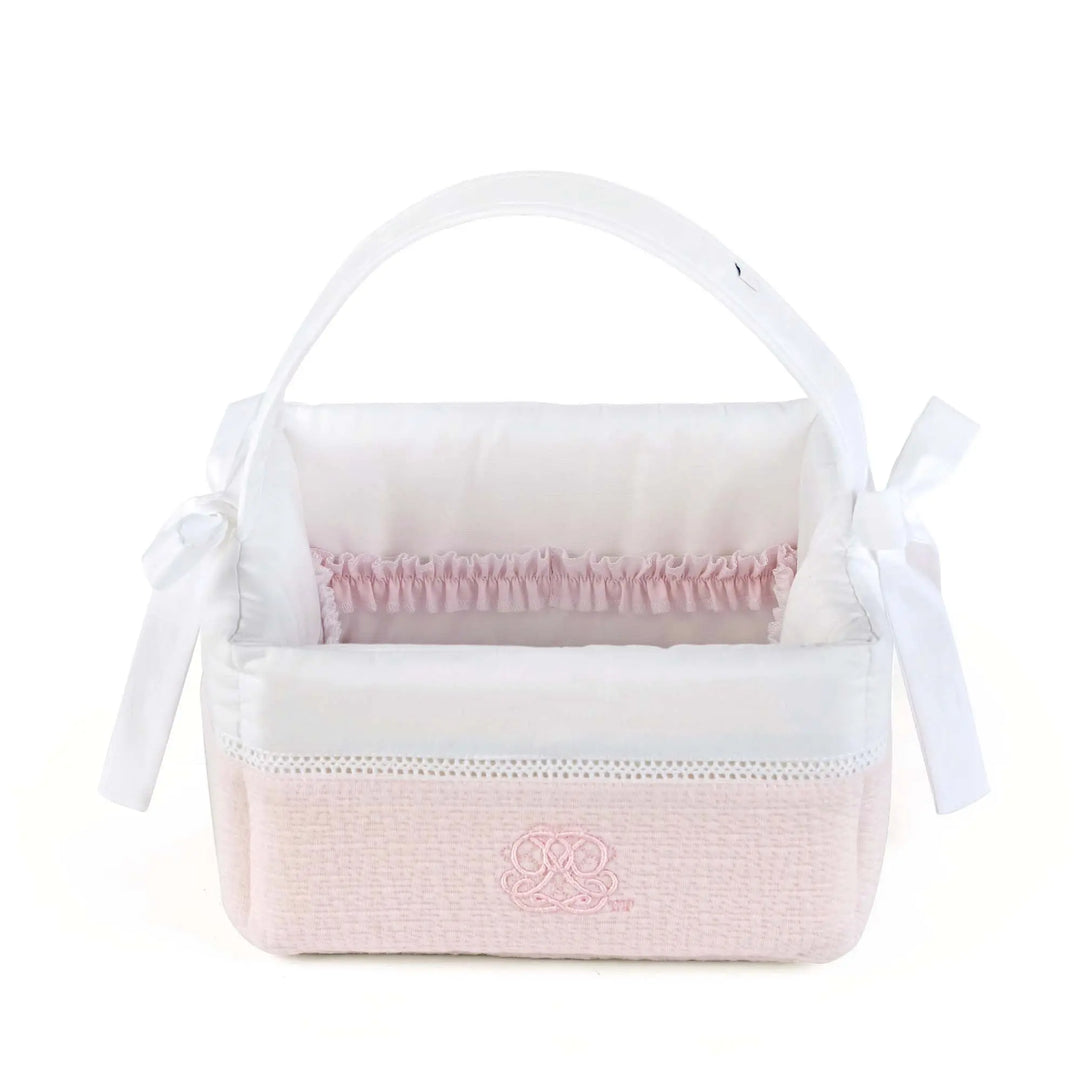 Blue Almonds Ltd Padded Vanity Basket - Cotton Pink Theophile & Patachou