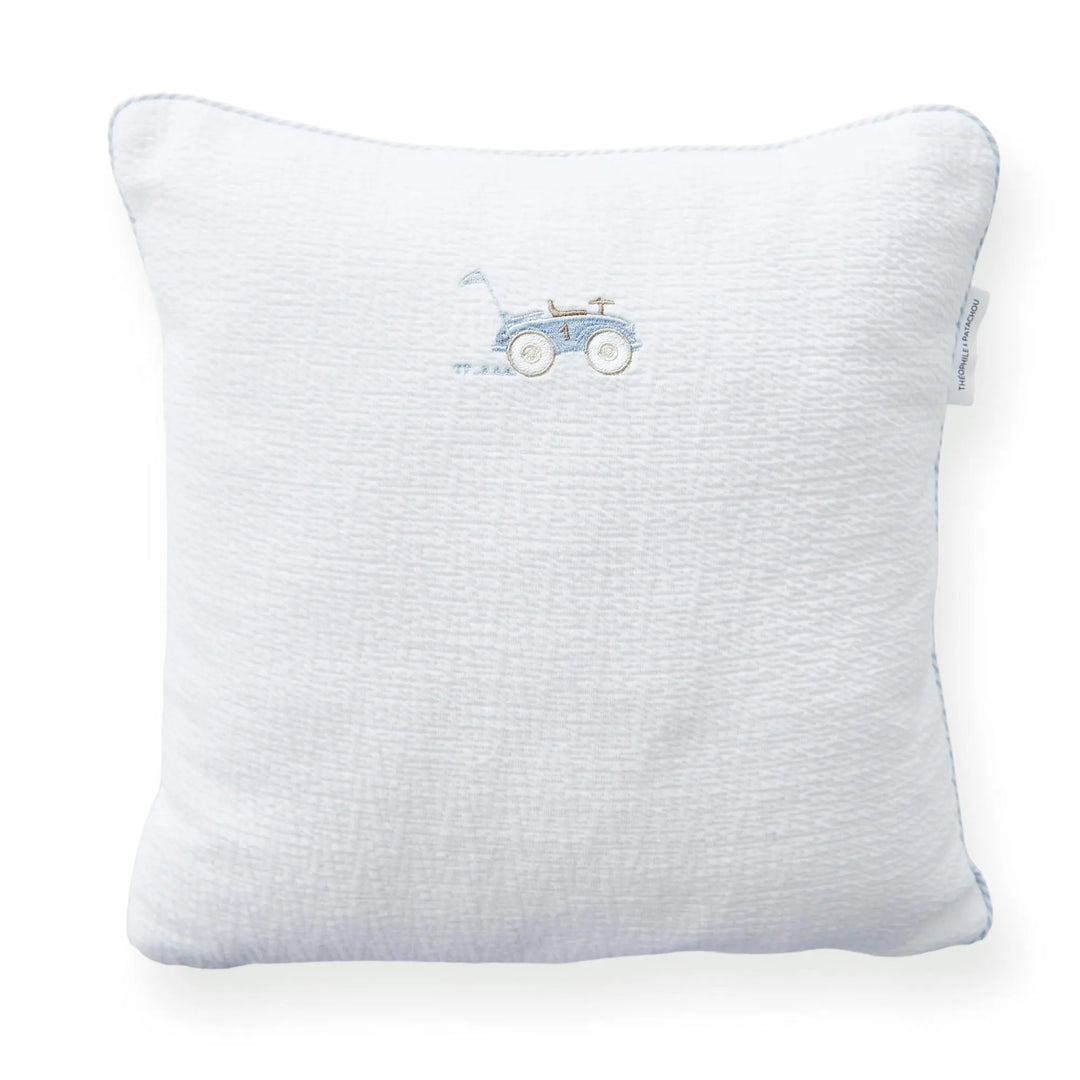 Blue Almonds Ltd Padded cushion embroidered - Classic Car Theophile & Patachou