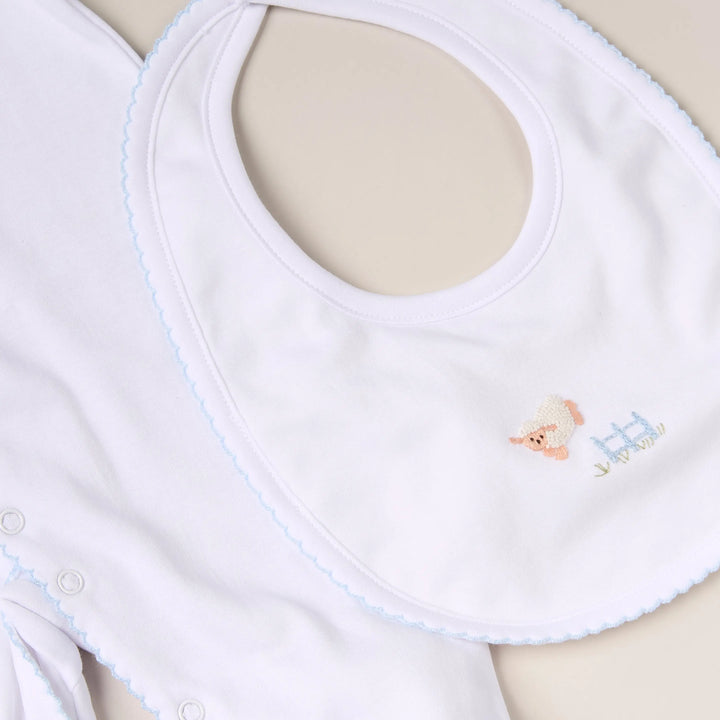 Blue Almonds Ltd Personalised Sheep Baby Gift Set – Blue Blue Almonds