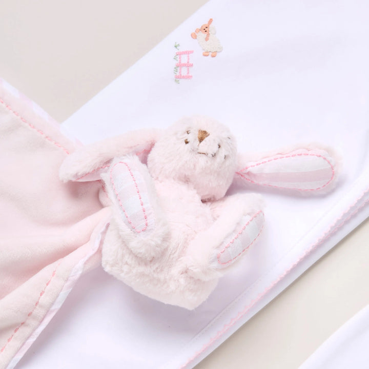 Blue Almonds Ltd Personalised Sheep Baby Gift Set – Pink Blue Almonds