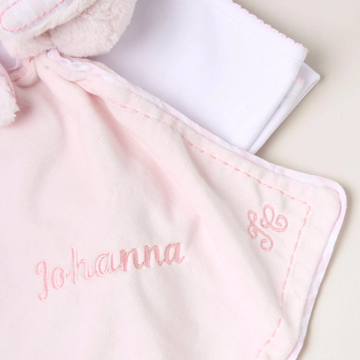 Blue Almonds Ltd Personalised Sheep Baby Gift Set – Pink Blue Almonds
