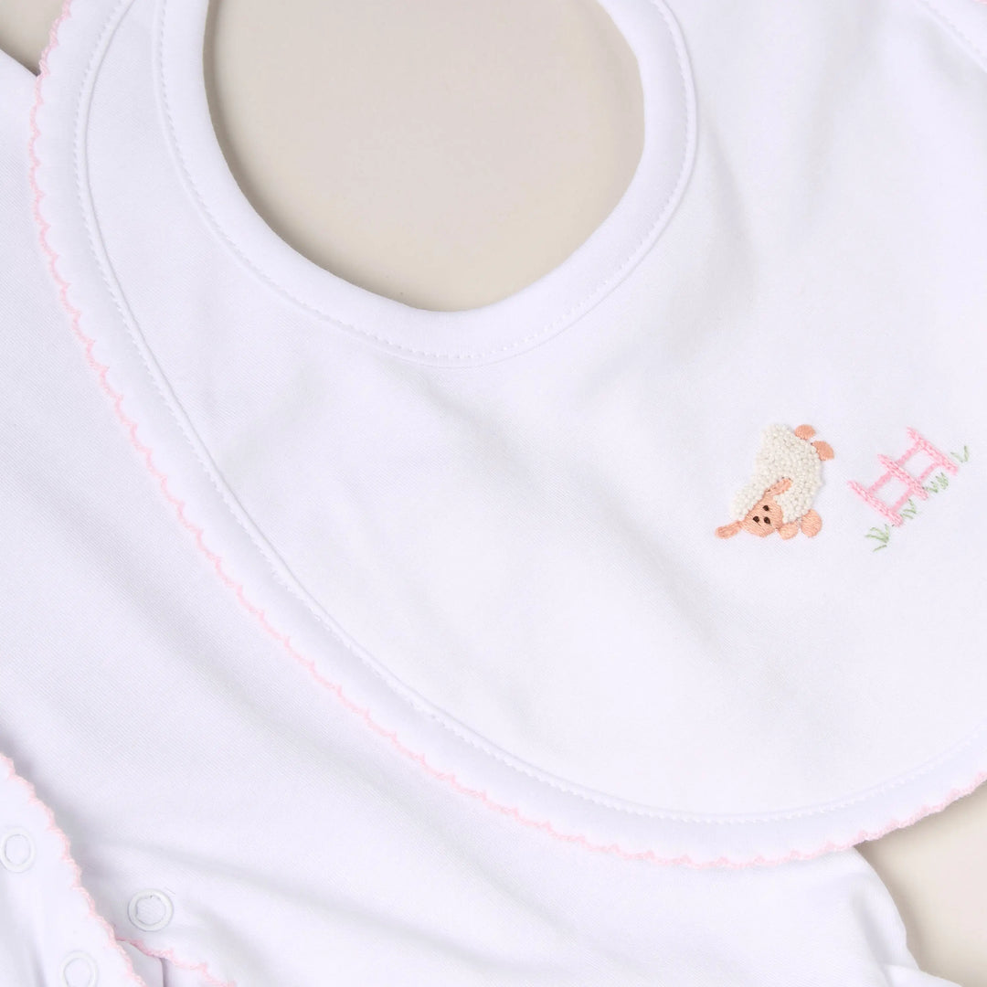Blue Almonds Ltd Personalised Sheep Baby Gift Set – Pink Blue Almonds