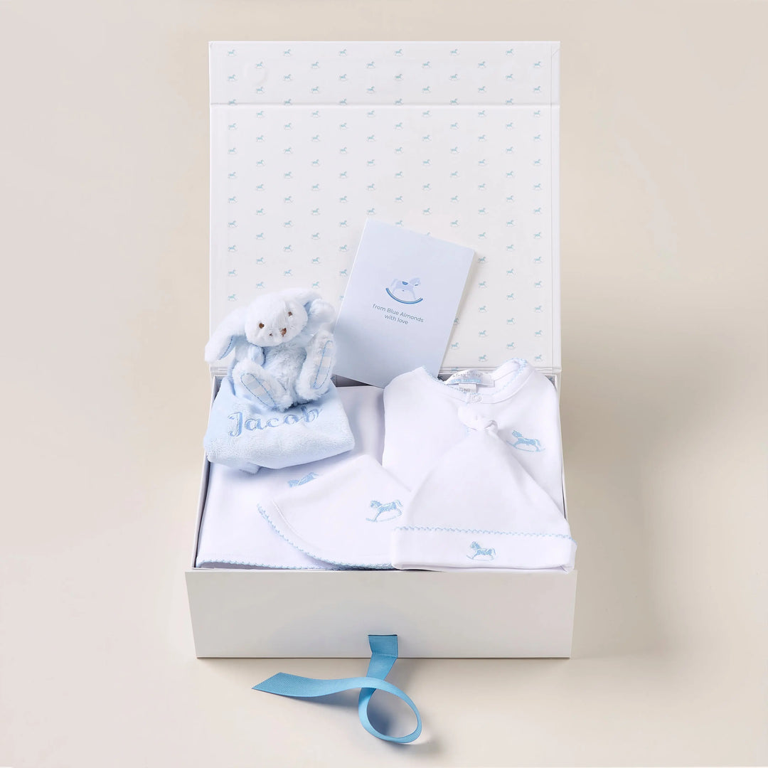 Blue Almonds Ltd Personalised Signature Baby Gift Set – Blue Blue Almonds x Kissy Kissy