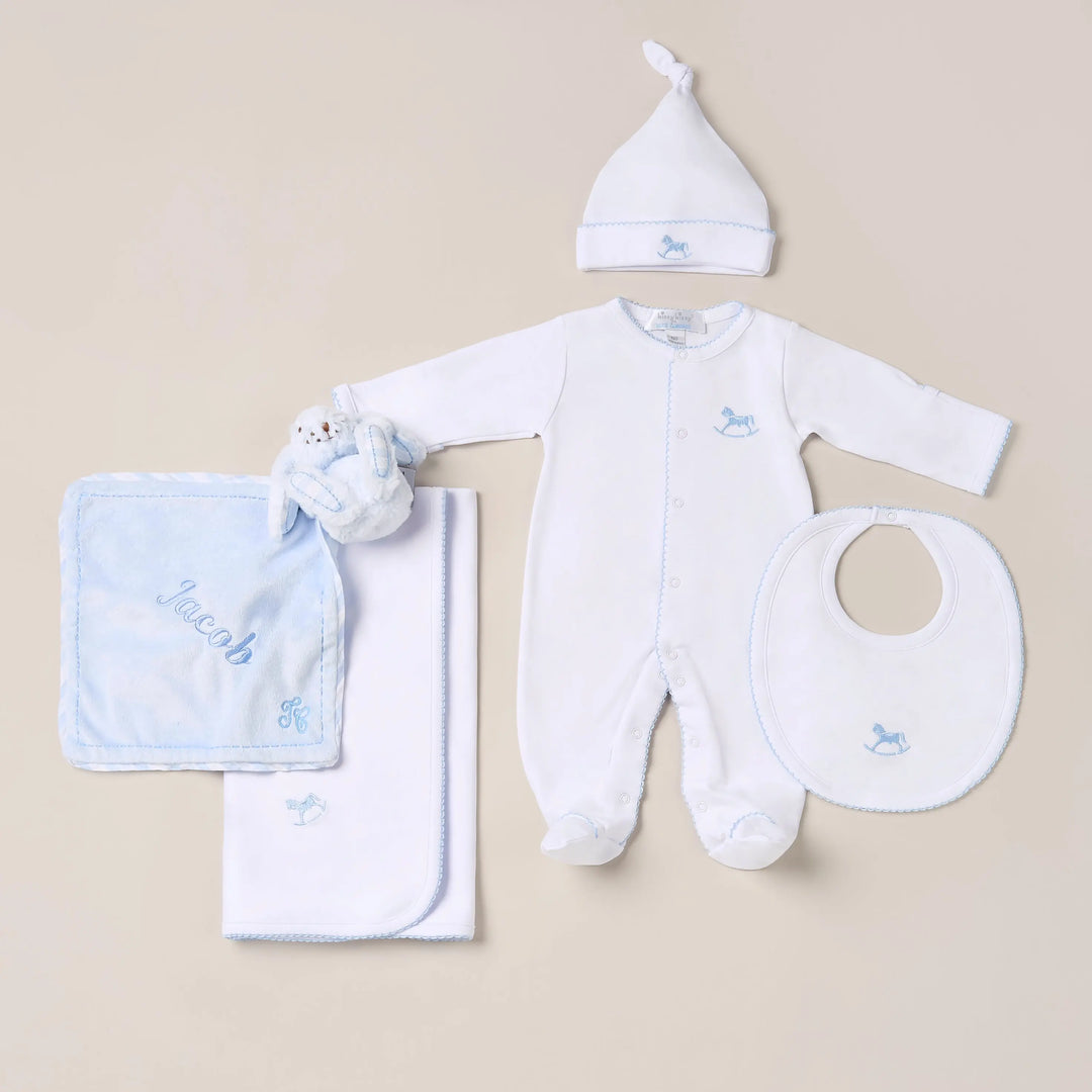 Blue Almonds Ltd Personalised Signature Baby Gift Set – Blue Blue Almonds x Kissy Kissy