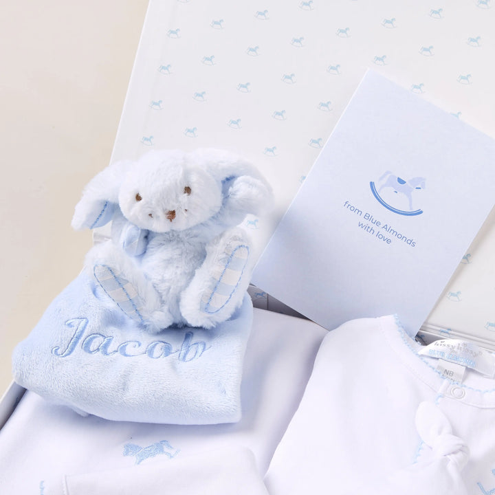 Blue Almonds Ltd Personalised Signature Baby Gift Set – Blue Blue Almonds x Kissy Kissy