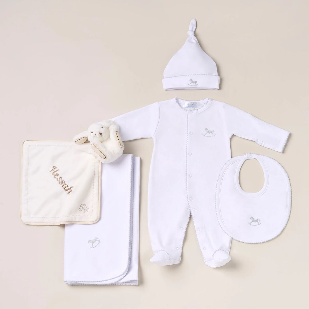 Blue Almonds Ltd Personalised Signature Baby Gift Set – Grey Blue Almonds x Kissy Kissy