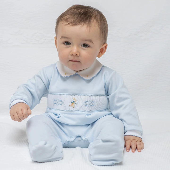 Blue Almonds Ltd Peter Running w Carrots Smocked Footsie Mini La Mode