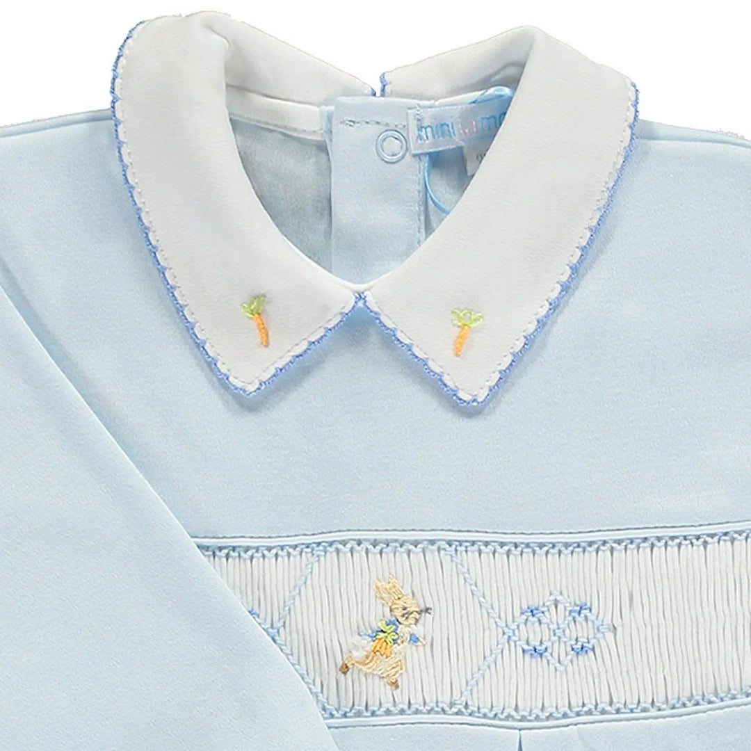 Blue Almonds Ltd Peter Running w Carrots Smocked Footsie Mini La Mode