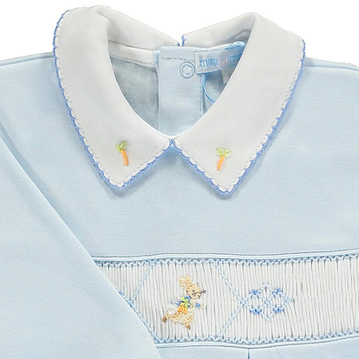 Blue Almonds Ltd Peter Running w Carrots Smocked Footsie Mini La Mode