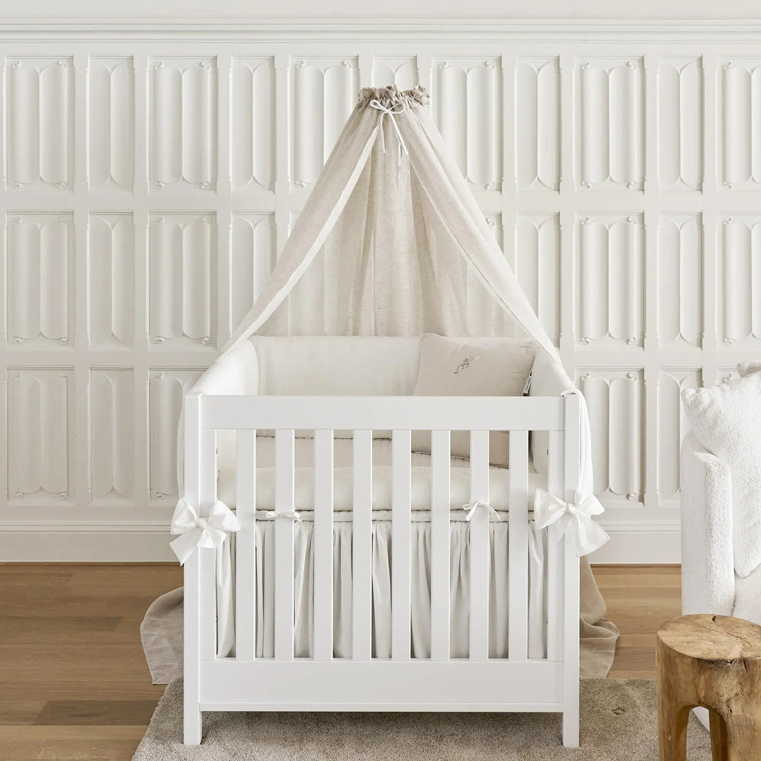 Blue Almonds Ltd Playpen/cradle Bumper  3 sides - Padded Ivory - Carrousel Theophile & Patachou