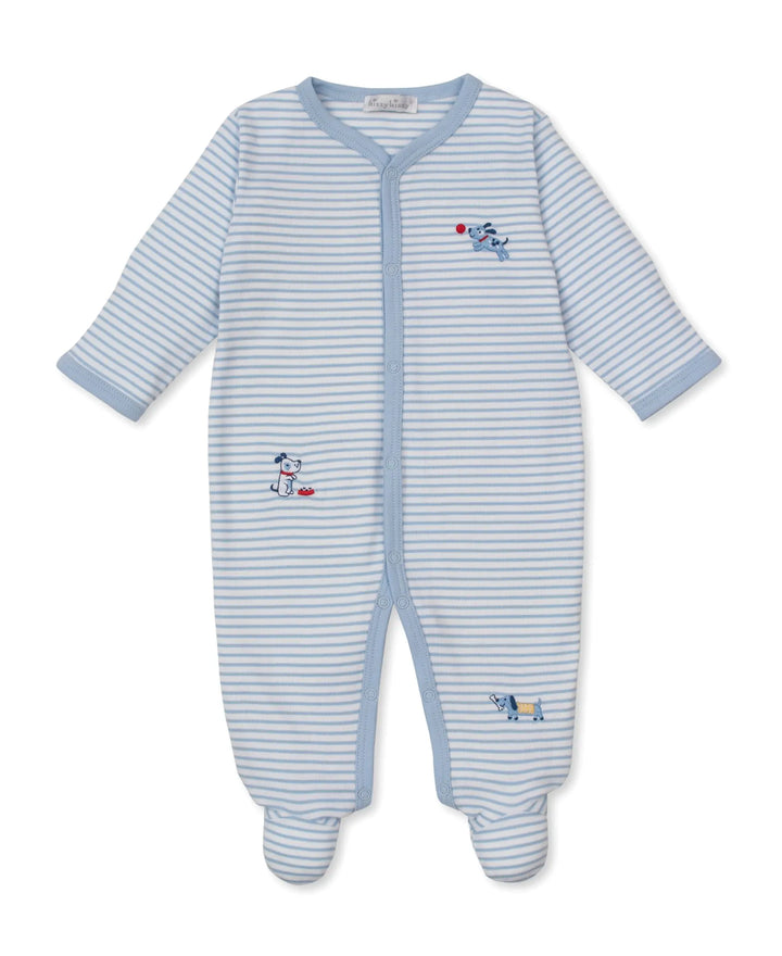 Blue Almonds Ltd Puppy Patch - Footie STR - Light Blue Kissy Kissy