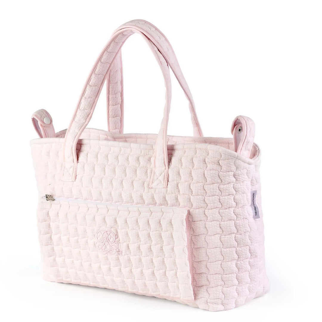 Blue Almonds Ltd Quilted Changing Bag & Mat - Cotton Pink Theophile & Patachou