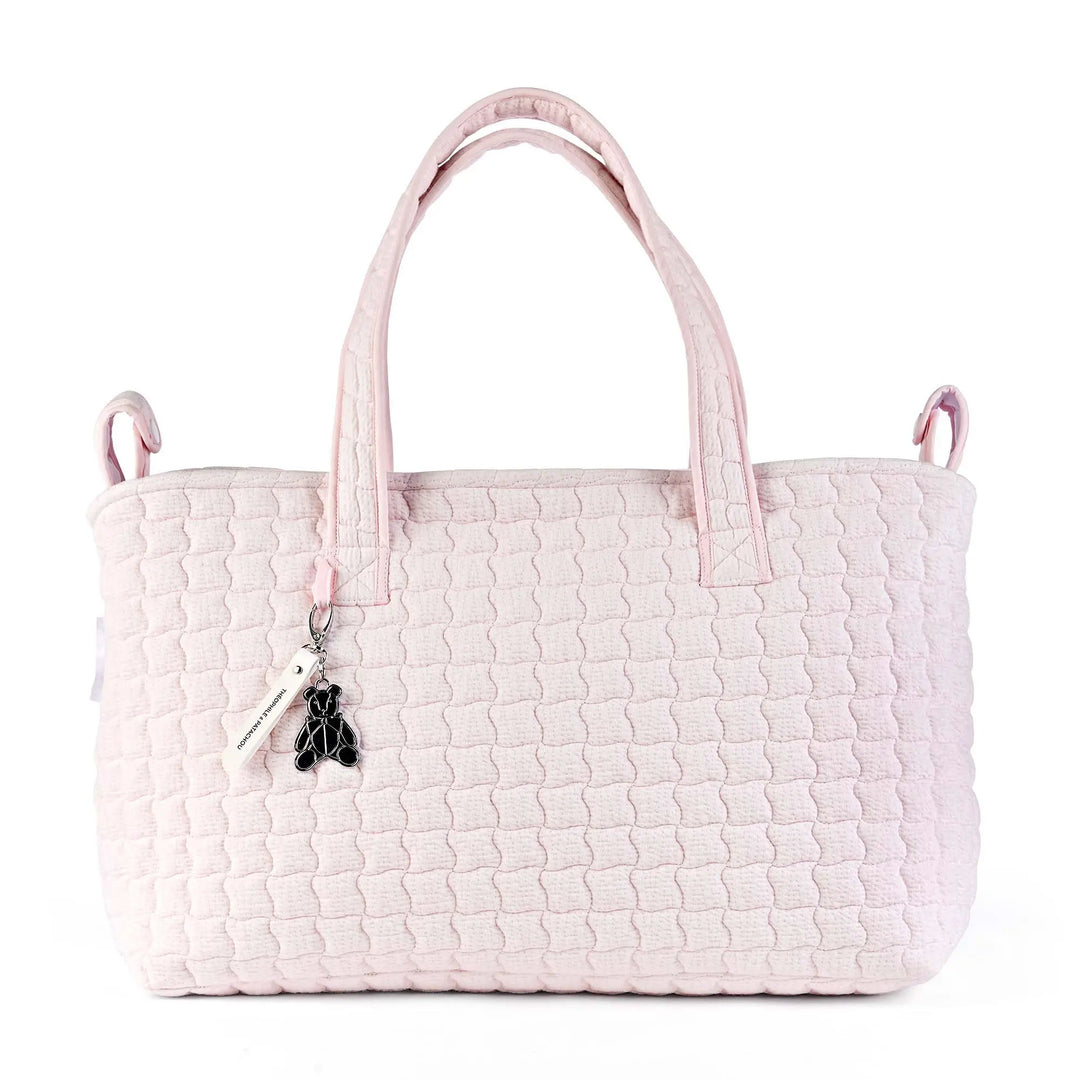 Blue Almonds Ltd Quilted Changing Bag & Mat - Cotton Pink Theophile & Patachou