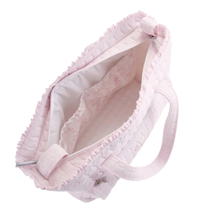 Blue Almonds Ltd Quilted Changing Bag & Mat - Pink Garden Party Theophile & Patachou