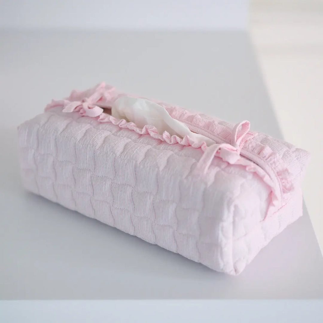 Blue Almonds Ltd Quilted Tissue Box Cover - Pink Garden Party Theophile & Patachou
