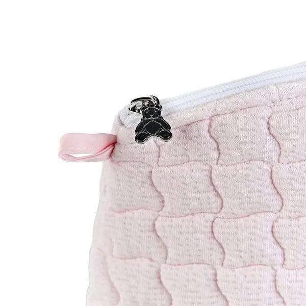 Blue Almonds Ltd Quilted Toiletry Bag - Cotton Pink Theophile Patachou