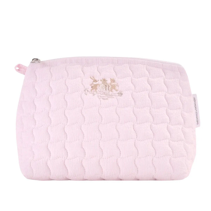 Blue Almonds Ltd Quilted Toiletry Bag - Pink Garden Party Theophile & Patachou