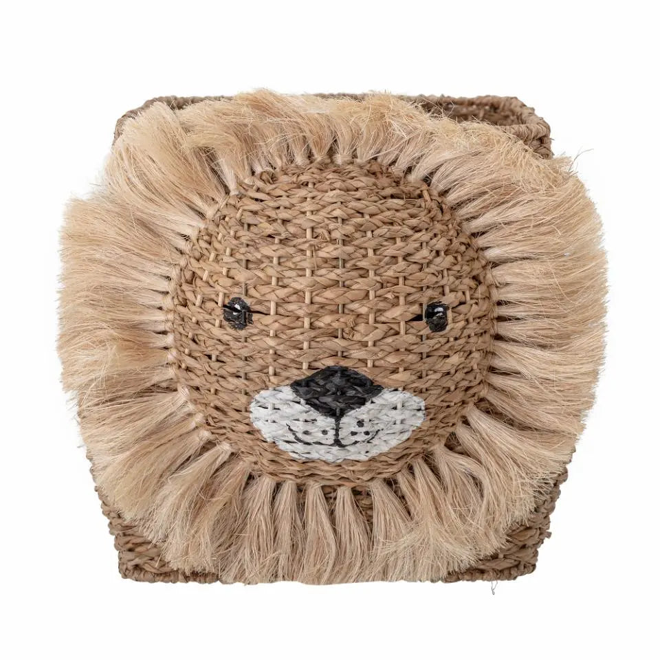 Blue Almonds Ltd Rattan Storage Basket - Lion Bloomingville