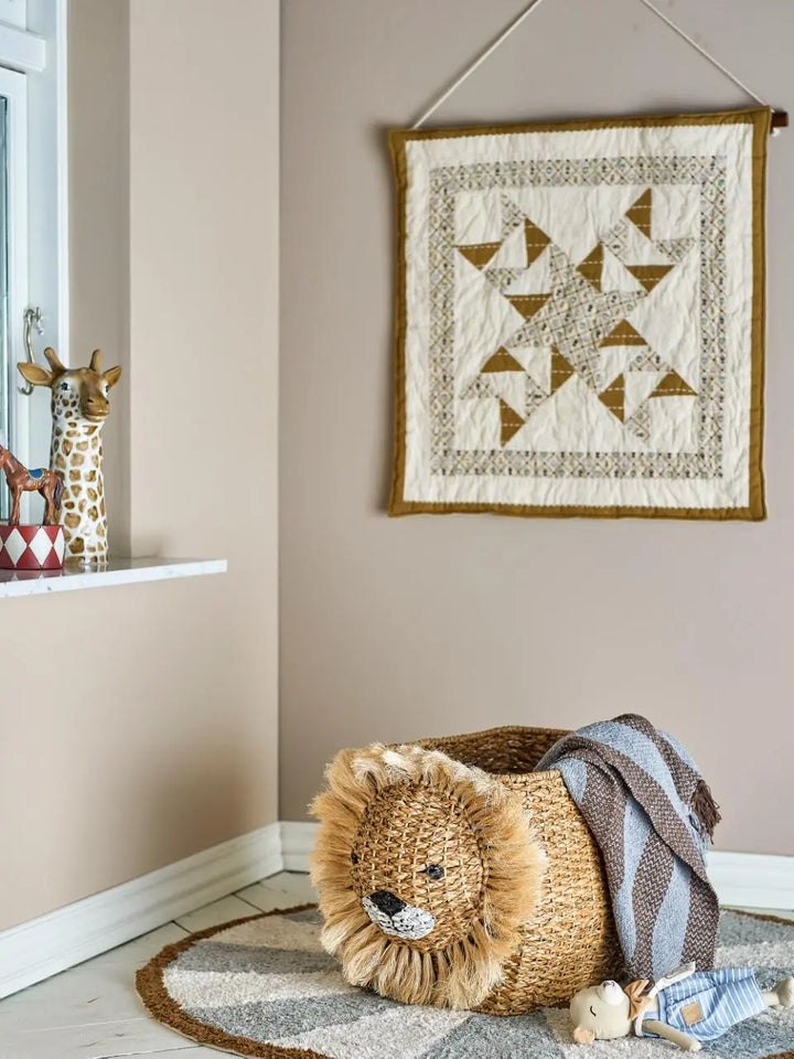 Blue Almonds Ltd Rattan Storage Basket - Lion Bloomingville