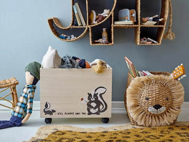 Blue Almonds Ltd Rattan Storage Basket - Lion Bloomingville