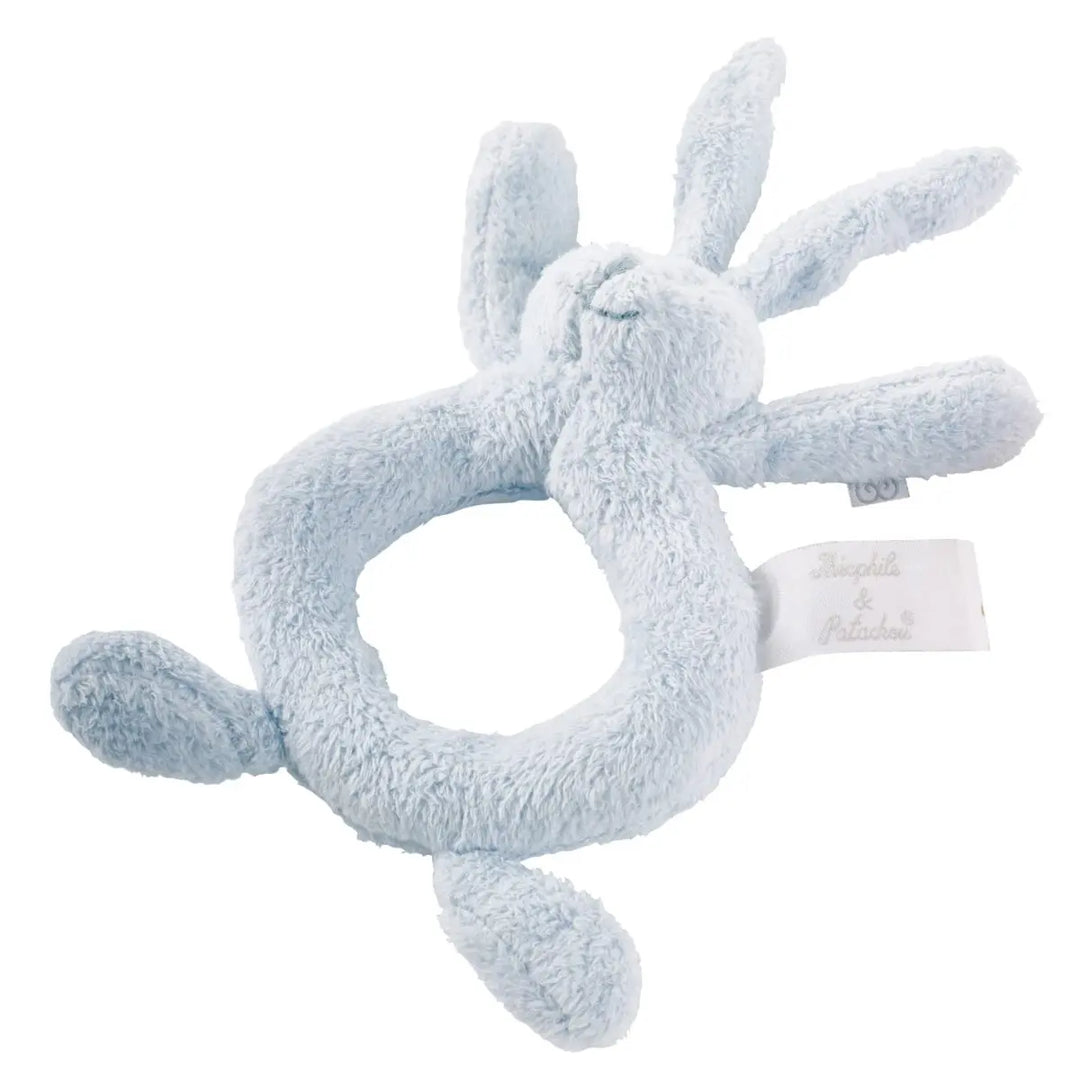 Blue Almonds Ltd Rattle rabbit blue - Soft toys Theophile Patachou