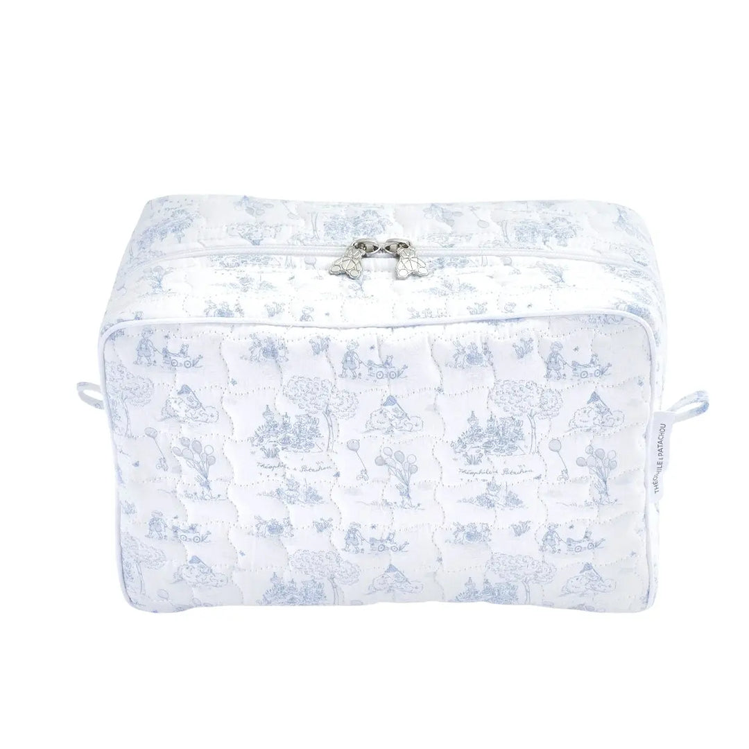 Blue Almonds Ltd Rectangular toilet bag printed - Blue Garden Party Theophile & Patachou