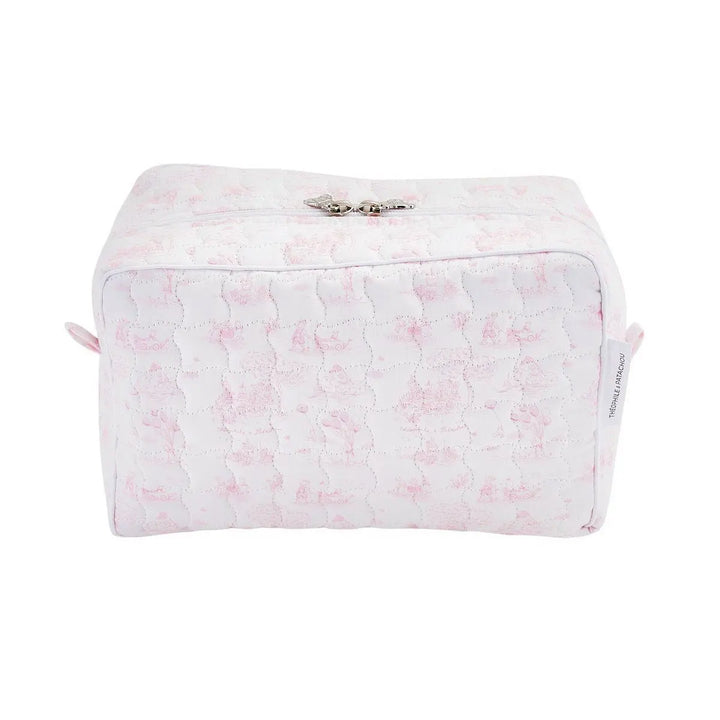 Blue Almonds Ltd Rectangular toilet bag printed - Pink Garden Party Theophile & Patachou