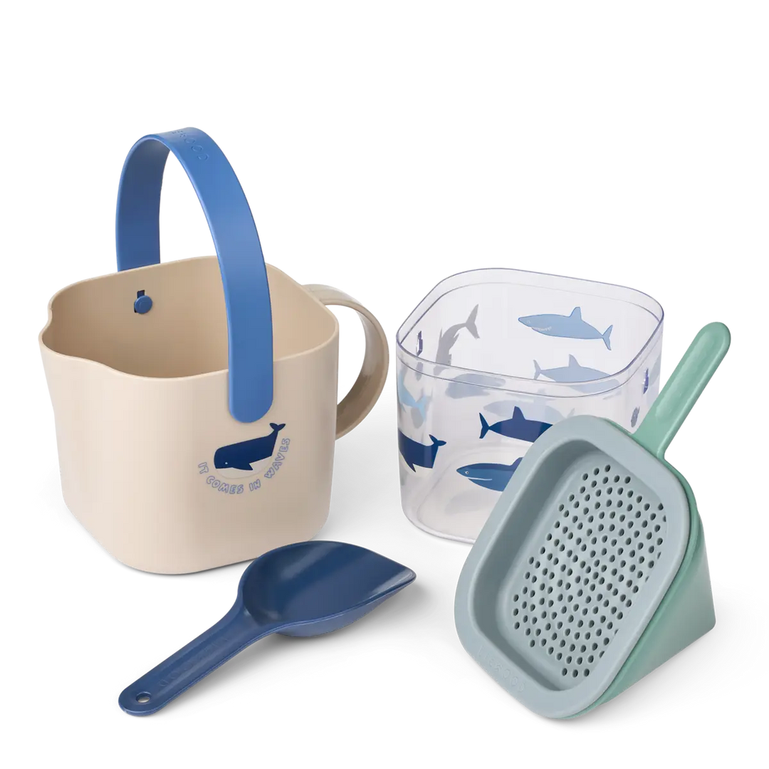 Blue Almonds Ltd Roald Sand Set - Shark / Dove blue - UNISEX LIEWOOD