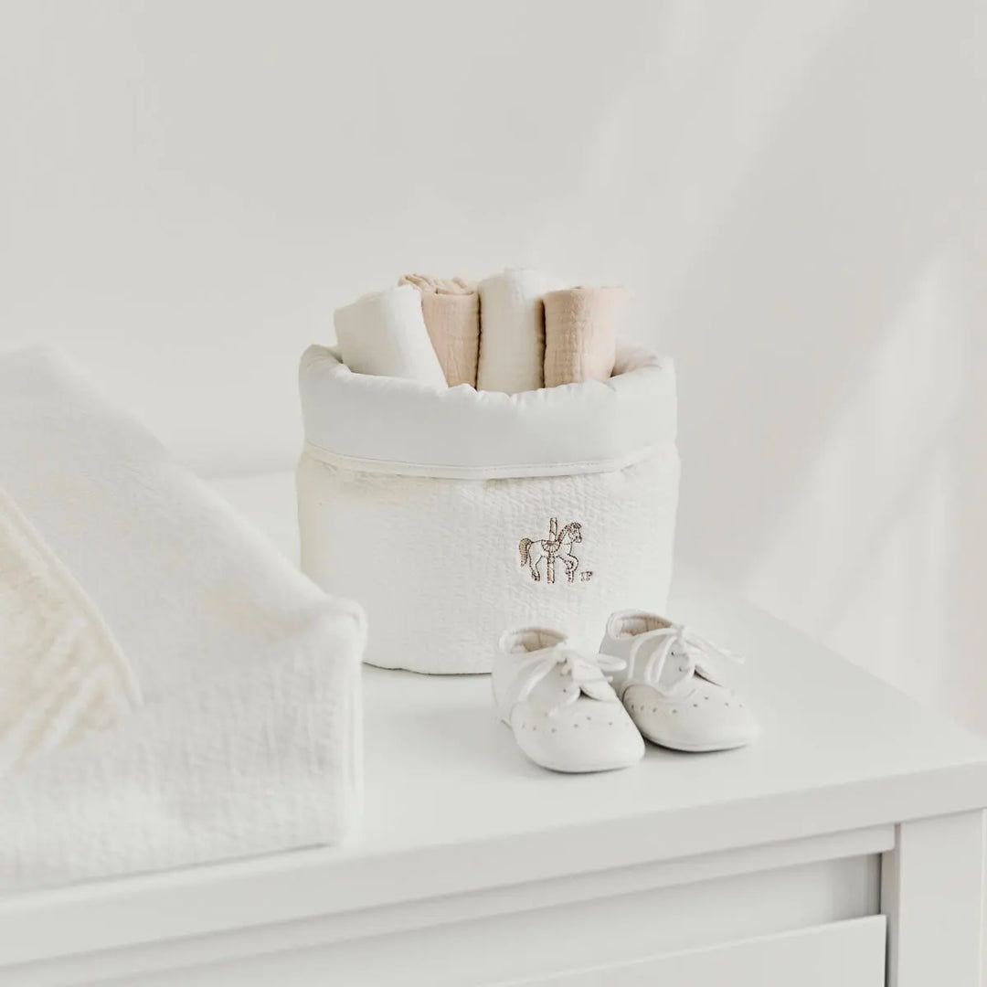 Blue Almonds Ltd Round Care Basket- Carrousel Theophile & Patachou