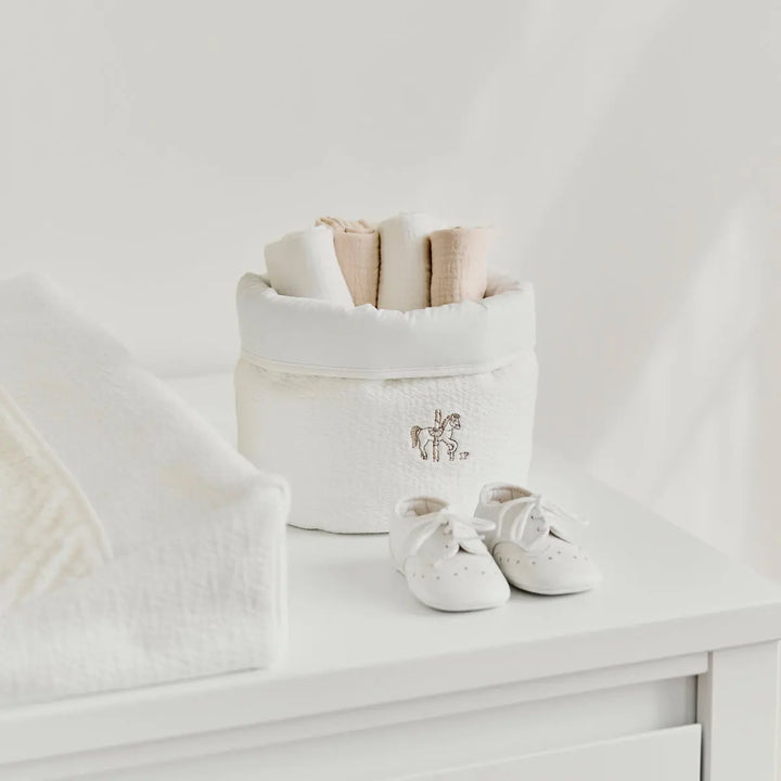 Blue Almonds Ltd Round Care Basket- Carrousel Theophile & Patachou