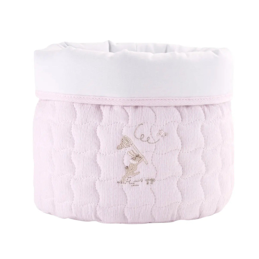 Blue Almonds Ltd Round Care Basket - Pink Garden Party Theophile & Patachou