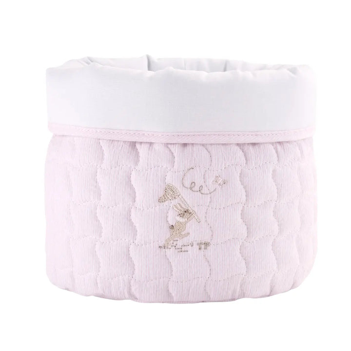 Blue Almonds Ltd Round Care Basket - Pink Garden Party Theophile & Patachou