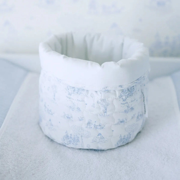 Blue Almonds Ltd Round Care Basket - Printed Blue Garden Party Theophile & Patachou
