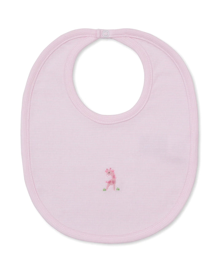 Blue Almonds Ltd SCE Safari Party - Bib w/ Hand Emb STR - Pink Kissy Kissy