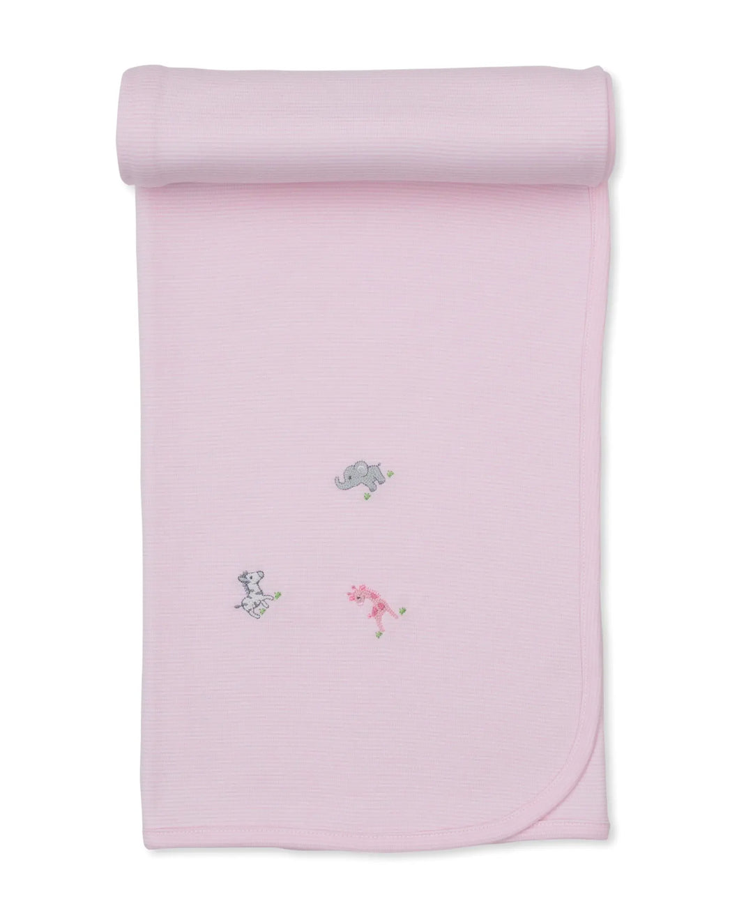 Blue Almonds Ltd SCE Safari Party - Blanket w/ Hand Emb STR - Pink Kissy Kissy